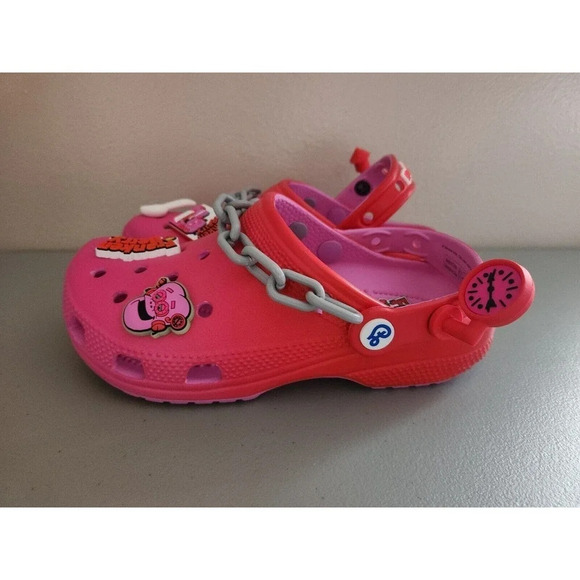 New Crocs Classic Franken Berry Chain Clog Size M4/W6 Pink - Picture 5 of 11